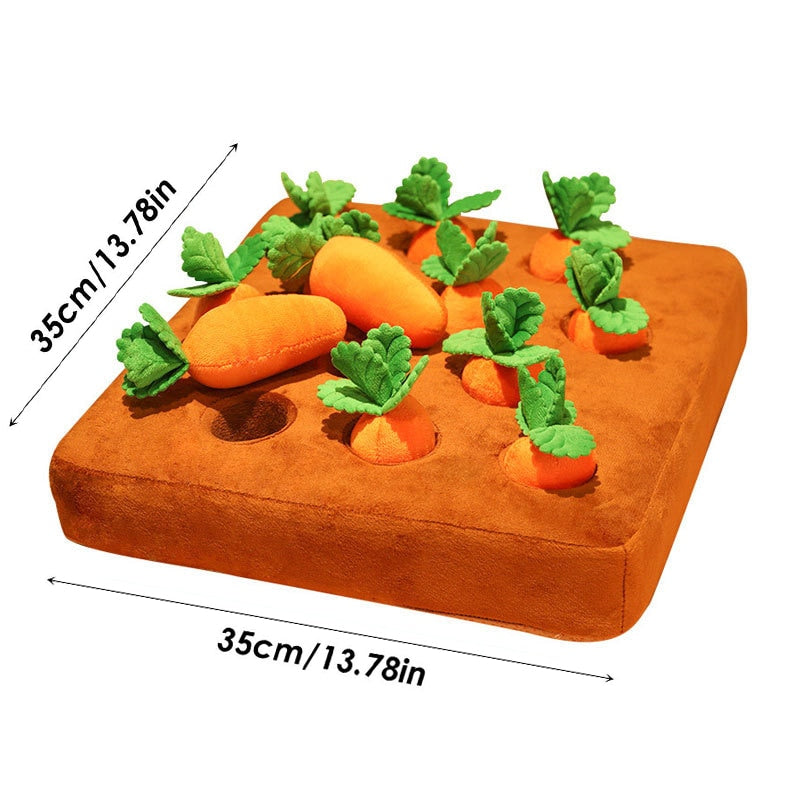 Vegetable Carrot Shape Dog Cat Plush Chewing Bite Squeaker Pet